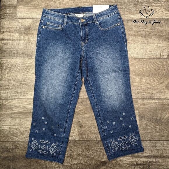 Christopher & Banks Petite Modern Fit Capri Jeans Size 4P - Picture 1 of 6